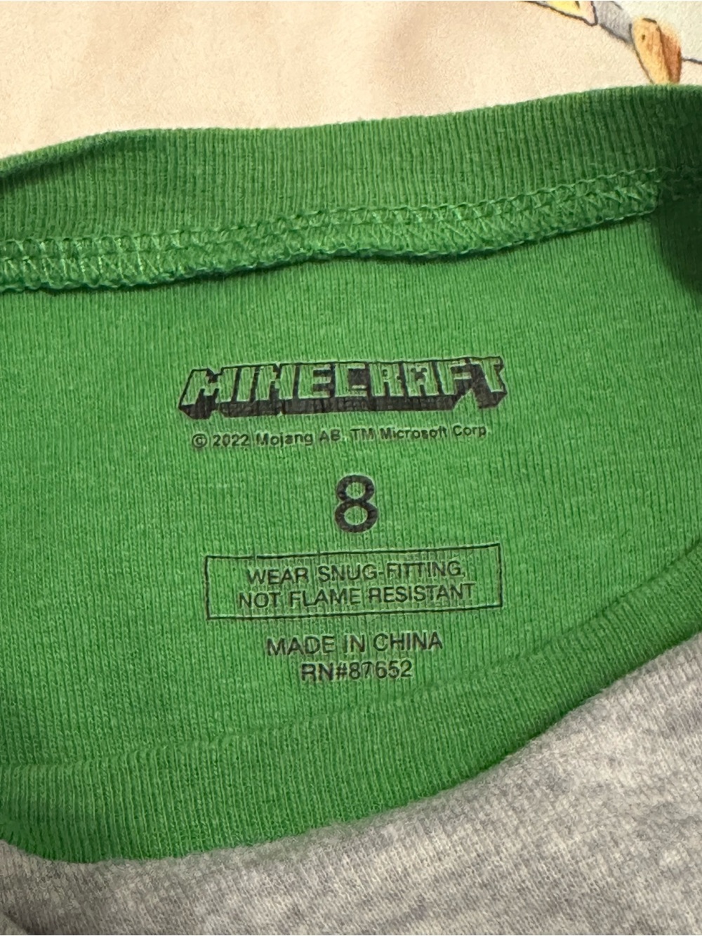 Boys' 2-Piece Minecraft Creeper "BOOM!" Pajama Set - Picture 5 of 5